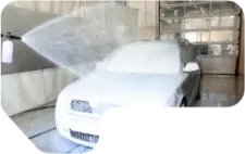 Cleaning a car with Iron Decontamination wash
