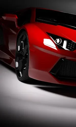 Ceramic coating of a red ferrari